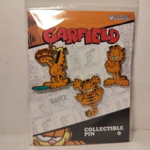 Garfield Triple Threat Enamel Pins Set Official Collectible Cartoon Badges